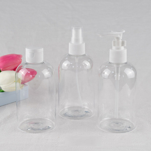 Wholesale New Design 250ml Flip Top Transparent Empty Plastic Pet Hand Sanitizer Shampoo Bottles