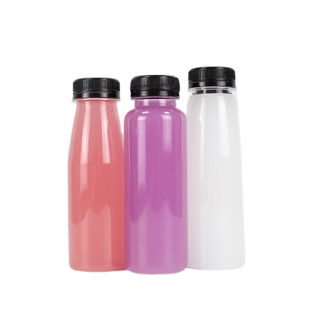 High Quality Transparent Empty Pet Plastic Beverage Fruit Milk Bottle