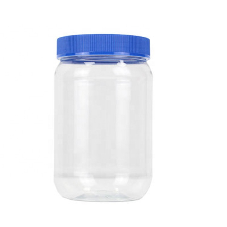 Wholesale Food Grade Clear Transparent Empty Kitchen Mason Low Profile Plastic Jar Containers with Lid