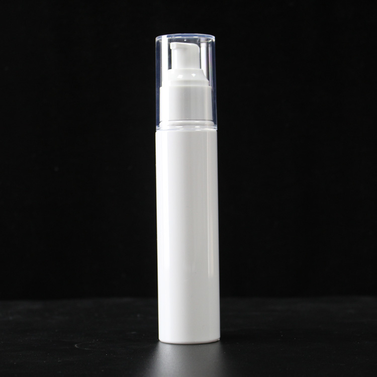 Plastic PET Round Empty Airless 100ml 120ml 150ml 200ml Serum Spray Packaging Bottle for Facial Cleanser Cream Cosmetic
