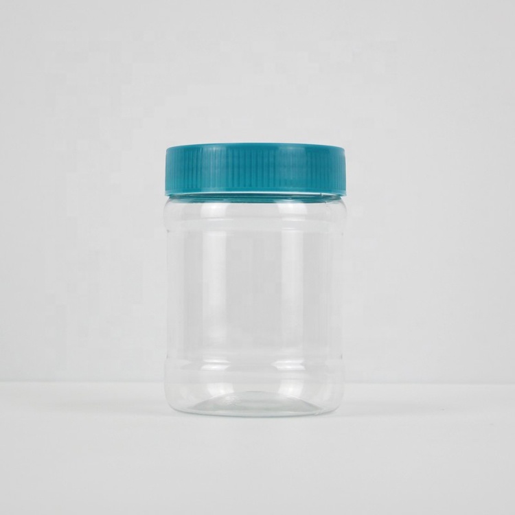 China Wholesale Chid Resiastant Customizable Mini 330ml Round Transparent Food Cookie Plastic Jar