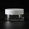 Hot Selling Custom 80ml 100ml 120ml Clear White Round Skin Care Cream Empty Container Plastic Cosmetic Jars
