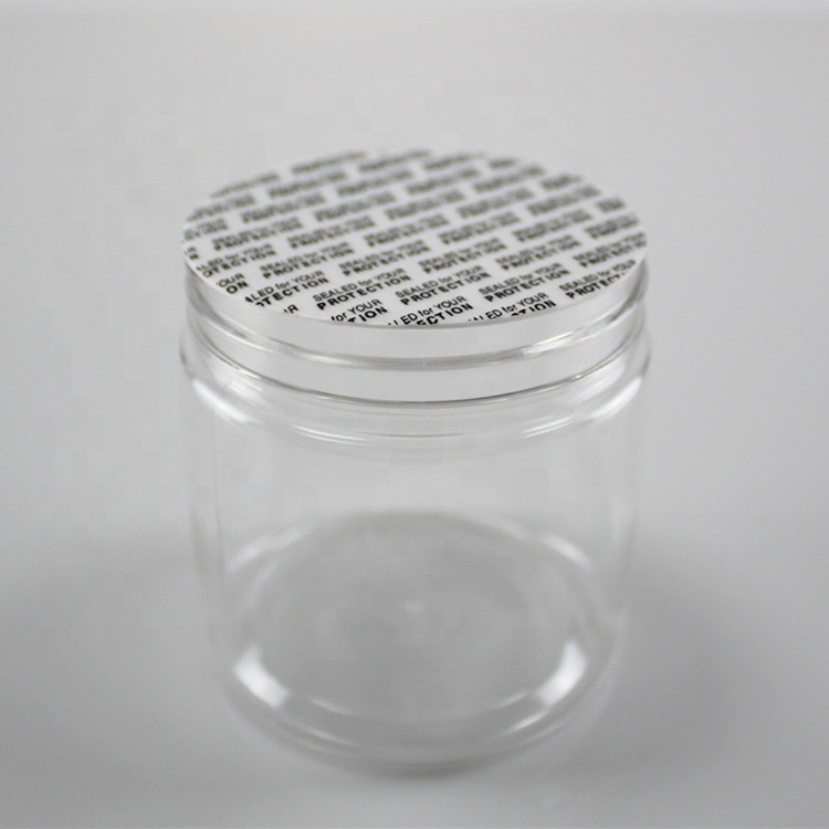 High Quality PET Transparent Clear Food Grade Airtight Containers Matte Mason Jar Plastic Lid