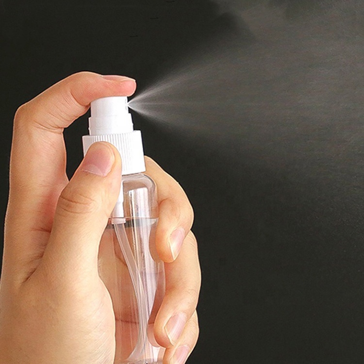 100ml Plastic Custom Clear Mini Fine Mist Round Bottle Packaging with Spray Dispenser