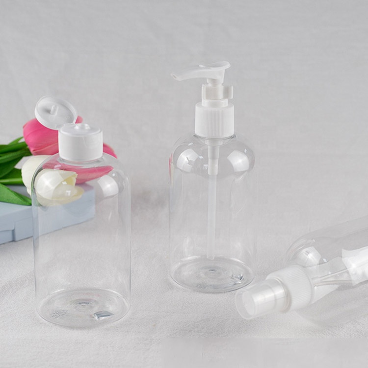 Travel Round Plastic 100ml 250ml 300ml 350ml 500ml Transparent Custom Korea Squeeze Skincare Bottle