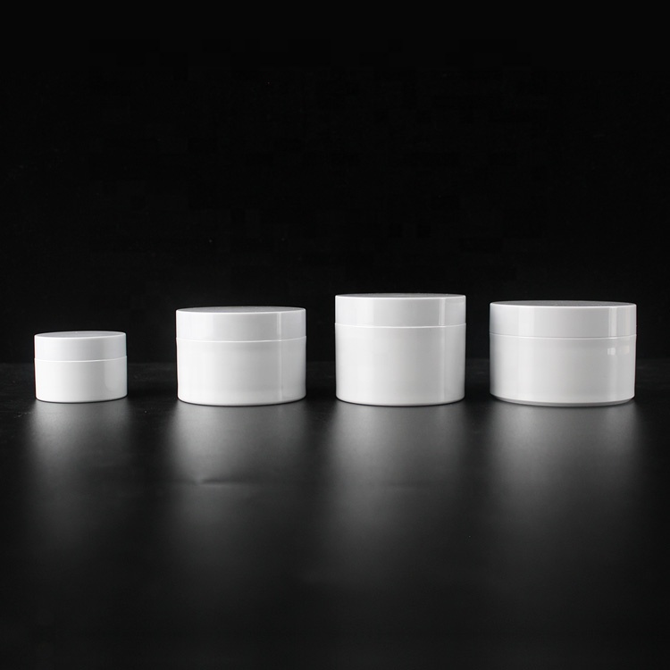 Customized Round White 100ml 120ml 150ml Plastic Cosmetic Facial Hand Cream Jars