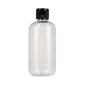 Travel Custom Transparent PET Round 250ml Empty Perfume Cosmetic Supplies Lotion Pump Bottles