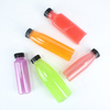 Eco Friendly 260ml Commercial Disposable Clear Plastic PET Beverage Fruit Juice Bottle with Screw Aluminum Cap Lid