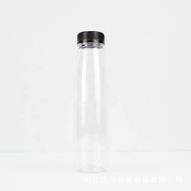 Factory Price Custom Shop Empty Clear Round Pet 330ml Plastic Packaging Bottle for Juice Soft Drink Beverage