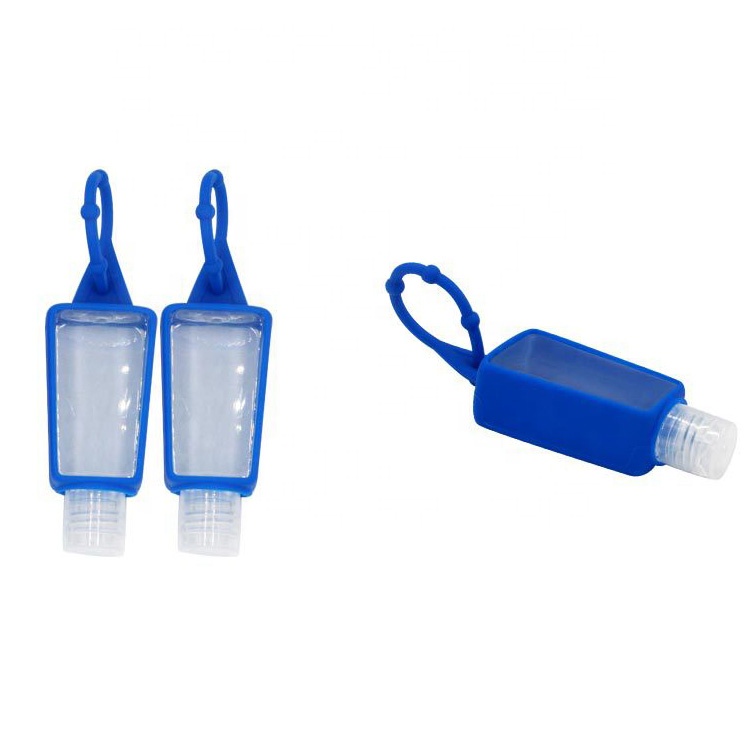 Reusable Transparent Blue Plastic Empty Child Silicone Hand Sanitizer with Bottle