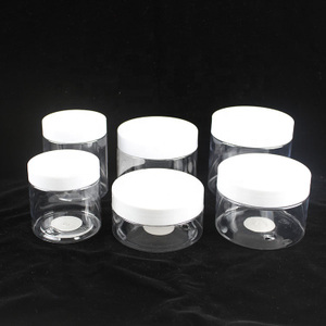 30ml-1000ml Cosmetic Jar Clear PET Plastic Jars With Plastic Cap Alluminum Cap for Cream Lotion Powder Jars