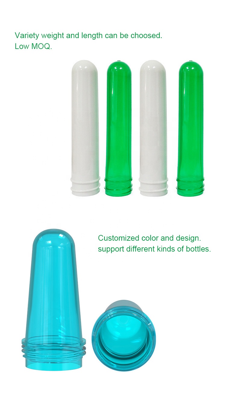 Manufacture Pp Plastic Transparent Water/juice 75g Pet 38mm of Preforms for Bottles