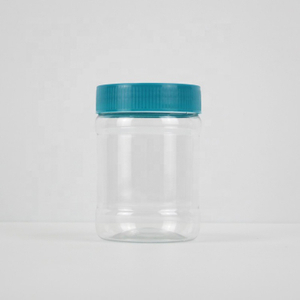 Hot Selling Customized Round Transparent Candy Plastic Jar with Inner Pressure Seal