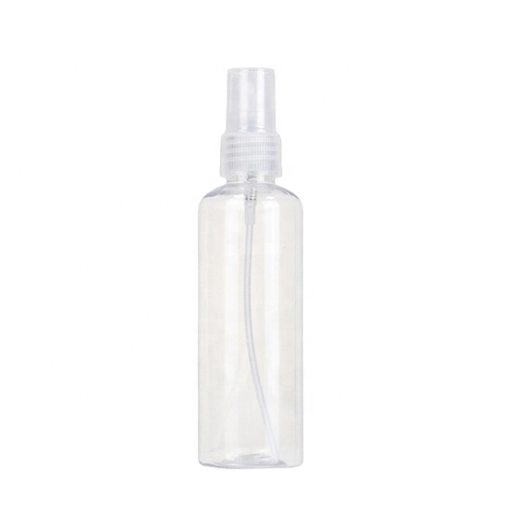 Round Body Pet Plastic 100ml Travel Pocket Size Spray Squeeze Hand Sanitizer Bottle