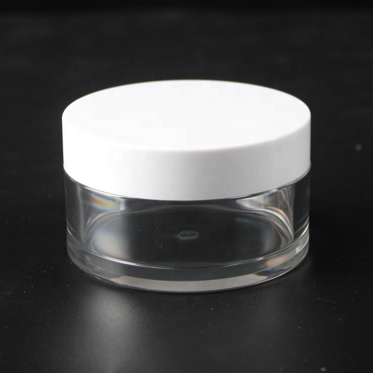 Food Grade White Round 80ml 120ml 100ml PET Plastic Container Clear Cosmetic Jar