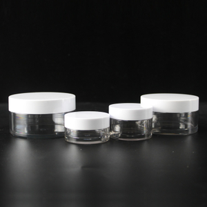 Custom Blank Logo Natural Private Label Plastic Clear Skin Care Body Face Cream Lotion Cosmetic Jar Packaging