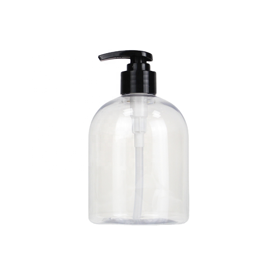 Factory Custom Transparent 500ml Round Universal Shape Cream Lotion Pump Plastic PET Bottle