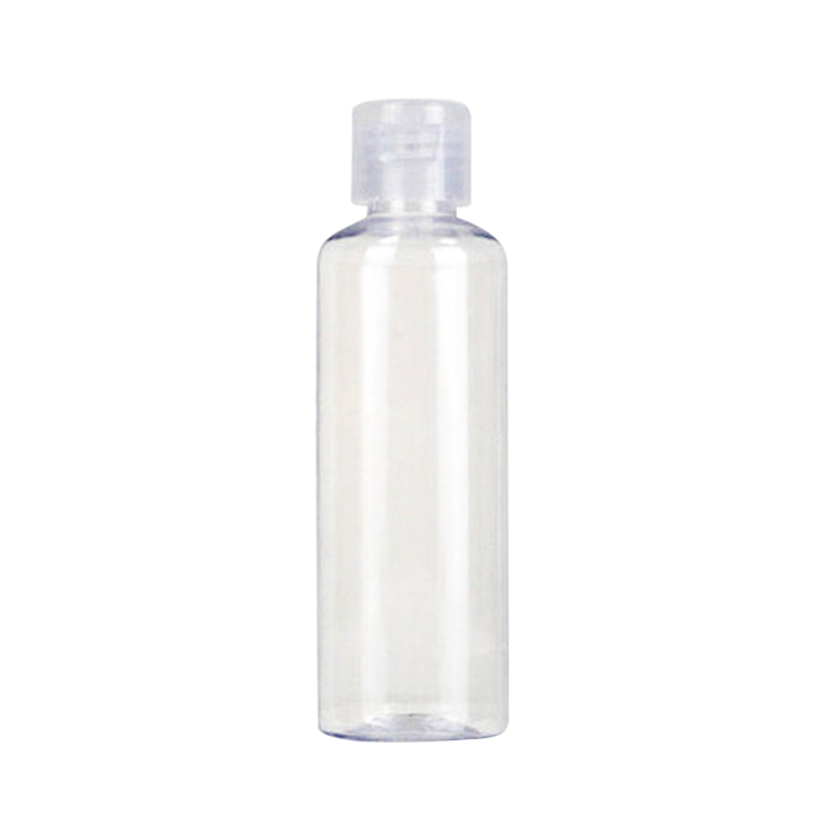 Eco Friendly Custom Round Clear Travel Use Empty 100 Ml Plastic Hand Sanitizer Bottle Flip Top Cap