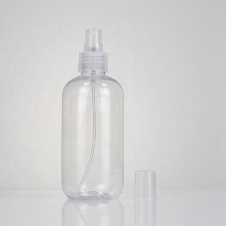 Customized Logo Plastic Pet 250ml Clear Empty Portable Eco Friendly Hand Sanitizer Disinfectant Spray Bottles