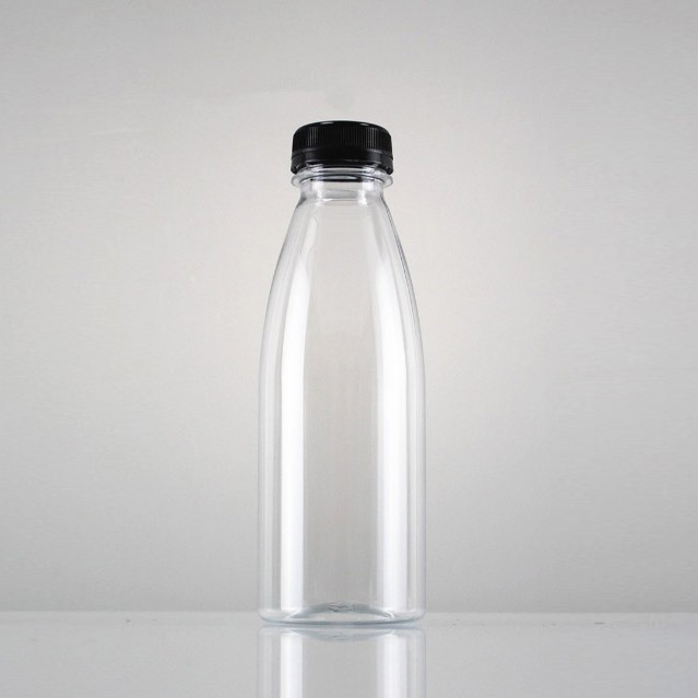 Customizable Empty Milk Tea Coffee Beverage Fruit Juice Wholesale 500ml Water Clear Plastic Bottle