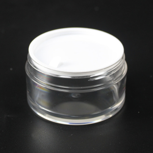 Custom Logo Small Luxury Empty Clear Recycled Plastic Pet Airless Sealed Cream Cosmetic Sample Packaging Jar
