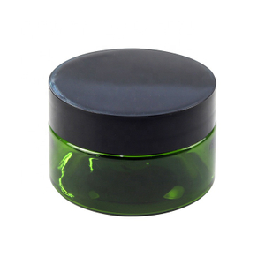 30g 40g 50g 80g Green Cream Cosmetic PET Plastic Jar with Lid for Skin Care