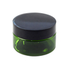Small Moq Face Cream Containers 50ml Pet Bottles for Cosmetics Green Round Jar