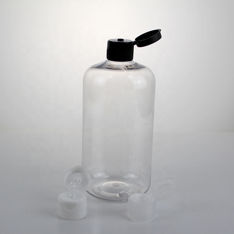 Factory Custom 500ml And 1000ml Round Transparent Clear PET Plastic Pump Bottle Elegant Travel Size Shampoo Bottles