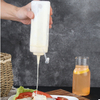 Boston Round Sushi White Plastic Resturants Soy Squeeze Bottle 300ml for Hot Sauce