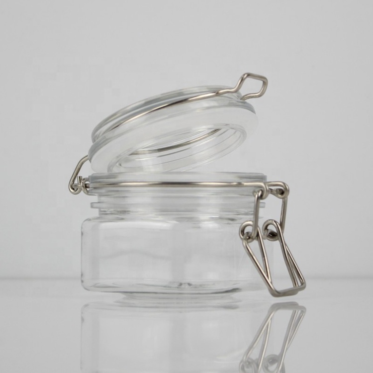 Food Grade Custom Home Kitchen Clear Syrup Cream Honey 150ml Plastic Small Storage Seal Jar