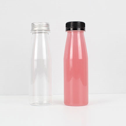 Food Grade Transparent Plastic Pet 200 Ml Custom Logo Black Cap Water Juice Beverage Smoothies Bottles
