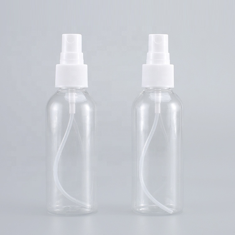 Factory Price Custom Round Plastic PET Empty Lotion Hand Sanitizer Cosmetic Packaging 100 Ml Spray Bottle