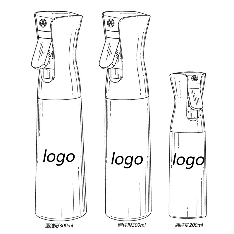 Eco Friendly Plastic PET Custom Logo Fine Mist Spray Bottle for Skin Care Hair Care High Pressure Spray Bottle
