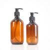Wholesale Low MOQ Home Hotel Shampoo Lotion 500ml Custom Amber Hand Pump Plastic Bottle