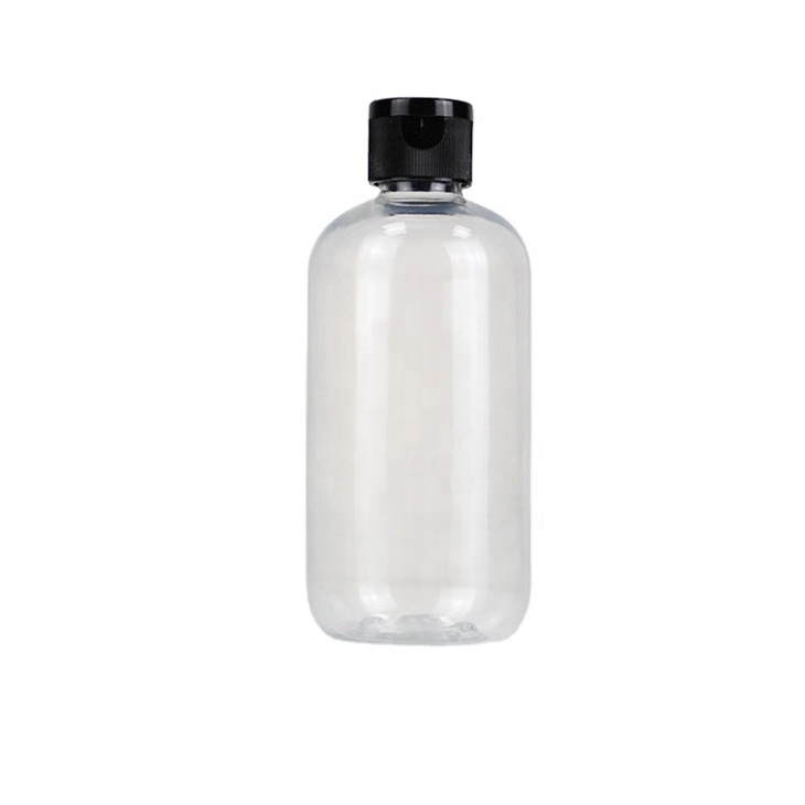 Hot Sale Low MOQ 250ml Customized Empty Flip Cap Plastic PET Cosmetic Dark Oil Alcohol Hand Sanitizer Bottle