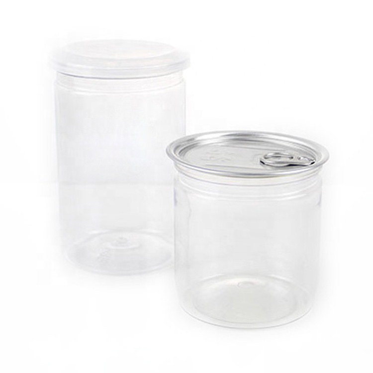 Fast Shipping Customized 430ml Clear Empty Sealed Tea Nut Snacks Rice Pet Plastic Jars