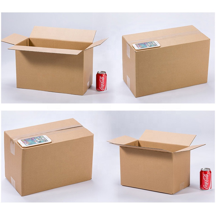 Custom Size Logo Kraft Mailing Moving Shipping Packing Corrugated Carton Box Cardboard