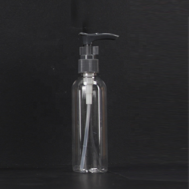 OEM Custom Round PET Plastic Clear White Plastic 100ml Kids Shampoo Empty Hand Sanitiser Bottle