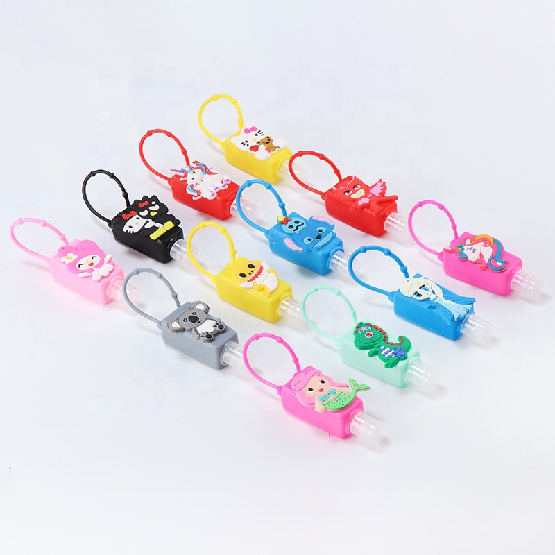 Kids Small Plastic Childrens Travel Bottle Hand Sanitizer Bottle with Silicone Holder