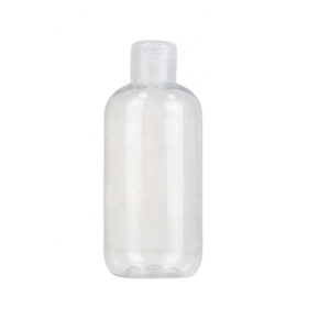 Hot Selling Transparent PET Flip Cap High End Oil Cosmetic 250 Ml Empty Round Hand Sanitizer Bottle