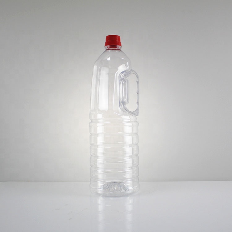 Wholesale Price Custom Home Kitchen 1.8L Clear Empty PET Plastic Edible Oil Bottle