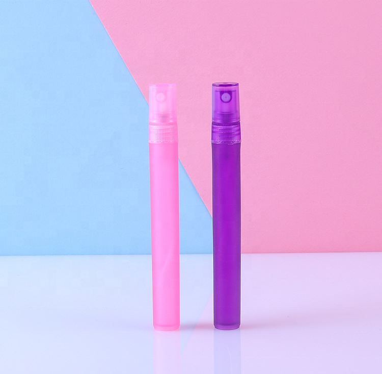 Stylish Pink Pocket Round Pet Preform Cosmetic 5ml Spray Mini Travel Perfume Bottle