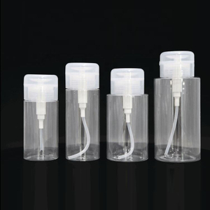 PET Plastic 120ml 150ml 200ml 290ml PET Plastic Cosmetic Discharge Makeup Remover Toner Water Cleaning Oil Pump Bottle