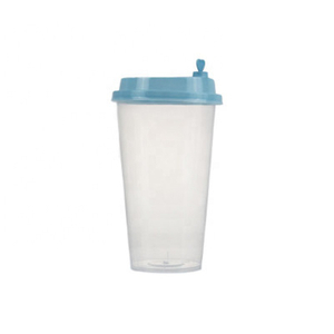 Food Grade Custom Logo 500ml Transparent Pp Round Milk Tea Soft Drinking Beverage Fruit Juice Disposable Plastic Cup