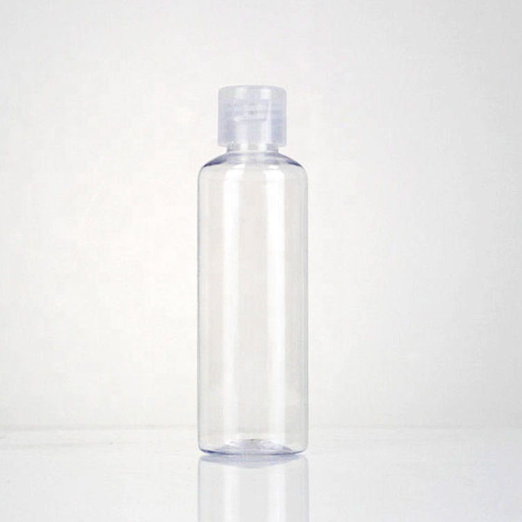 OEM PET Round Clear Skin Care Packaging Body Wash 100ml Empty Round Spray Pump Lotion Plastic Bottles