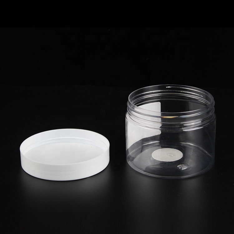 Fancy Body Cream Eco Biodegradable 16 Oz Transparent Cosmetic Plastic Jar 50ml
