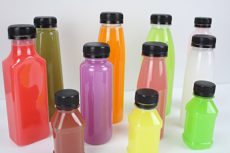Hot Sell Multifunctional Customizable Color Round Clear Plastic Soft Drink Fruit Juice Beverage Bottle