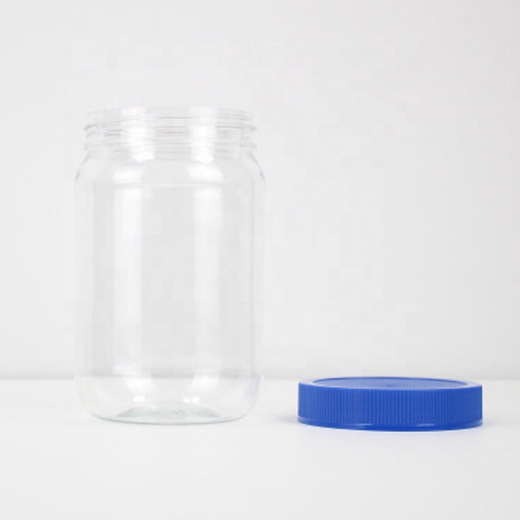 Transparent Container Wholesale Food Grade Clear Plastic Empty Jar Cookie Screw on Lids