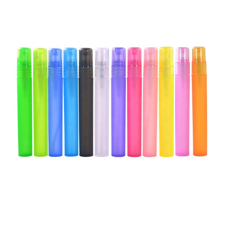 Refillable Empty PP Plastic 5ml 10ml 15ml Multi Color Pocket Size Pen Shape Perfume Spray Bottle