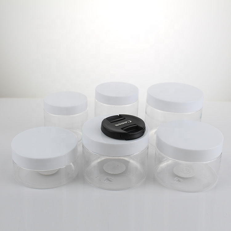 Fancy Body Cream Eco Biodegradable 16 Oz Transparent Cosmetic Plastic Jar 50ml